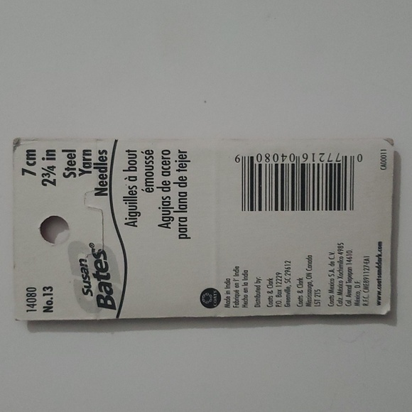 Susan Bates Steel Yarn Needles-Set Of 2 Size 13 - Picture 3 of 4